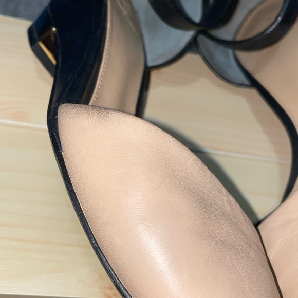 Tory Burch McKenna Leather Beige and Black Wedges - Picture 12 of 15